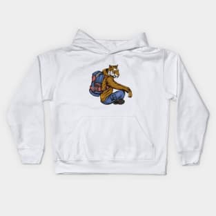 Rest Tiger Backpacker Kids Hoodie